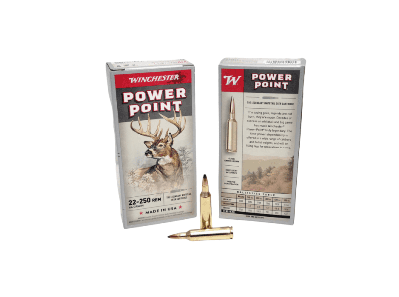 Winchester .22 250 Rem 64 Grain Power Point